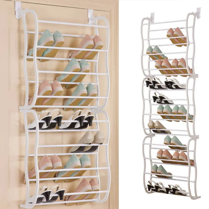 12 Tier Over the Door Shoe Rack Organizer