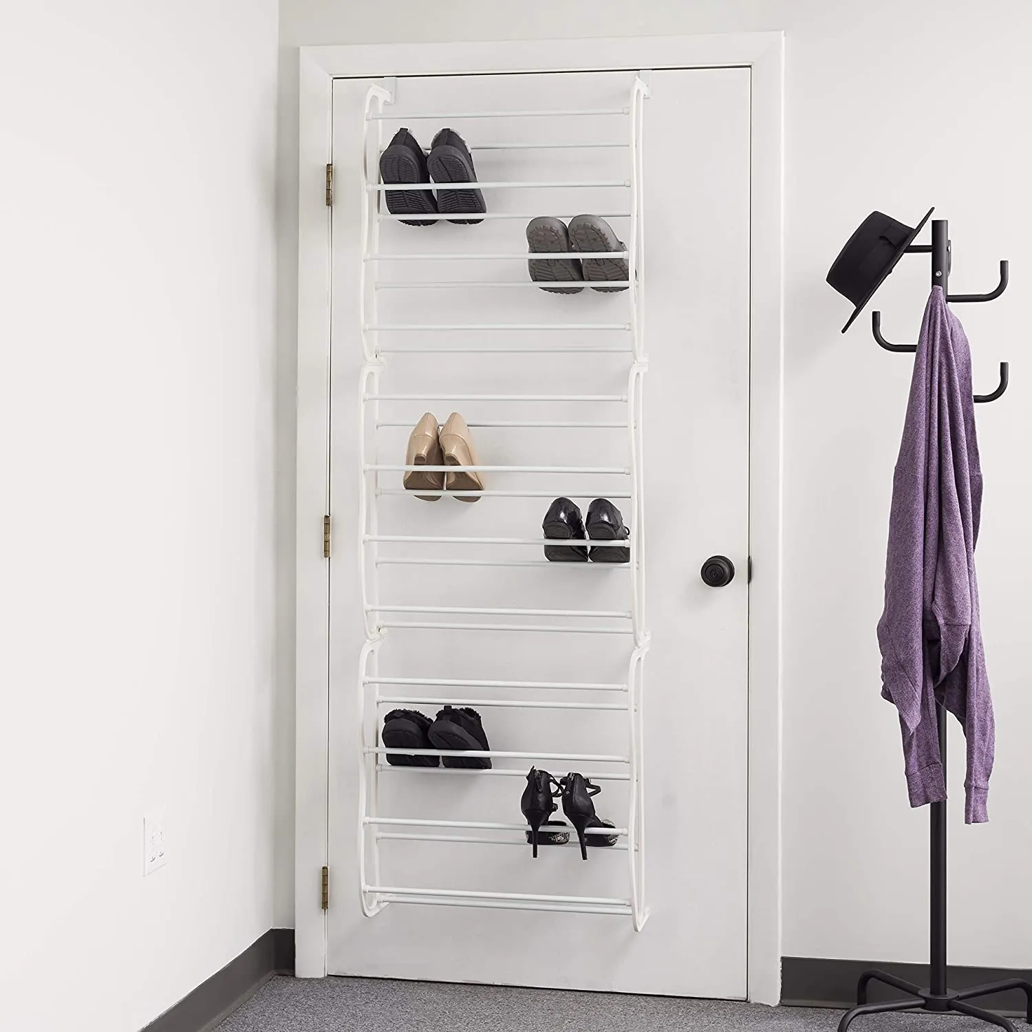 12 Tier Over the Door Shoe Rack Organizer