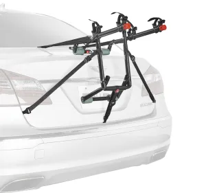 2-Bicycle Ultra Compact Sedan Trunk Mounted Bike Rack Carrier w/ Secure Tie-Downs