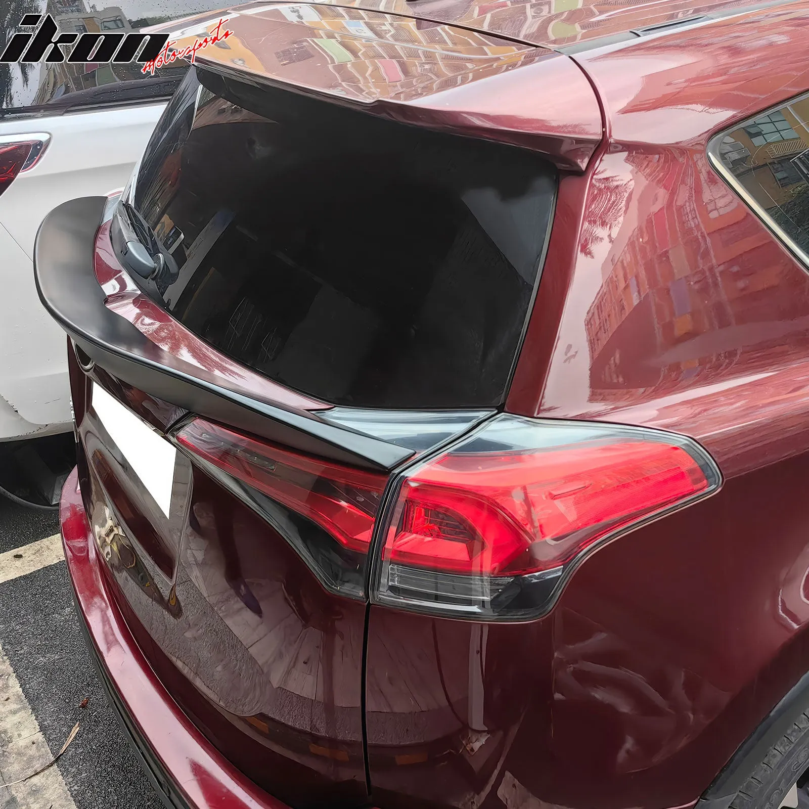 2016-2018 Toyota Rav4 IKON Matte Black Rear Trunk Spoiler Lip ABS