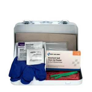 21 Piece Blood Borne Pathogen Spill Clean-Up Kit In Weatherproof Steel Case- W-6021-S