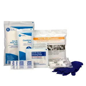 22 Piece First Aid Triage Pack - Major Wound Triage Treatment - W-71-130