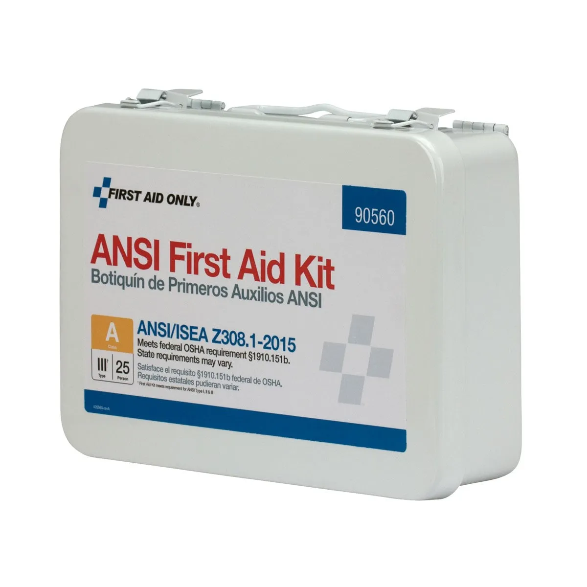 25 Person Bulk Metal First Aid Kit, ANSI Compliant - W-90560