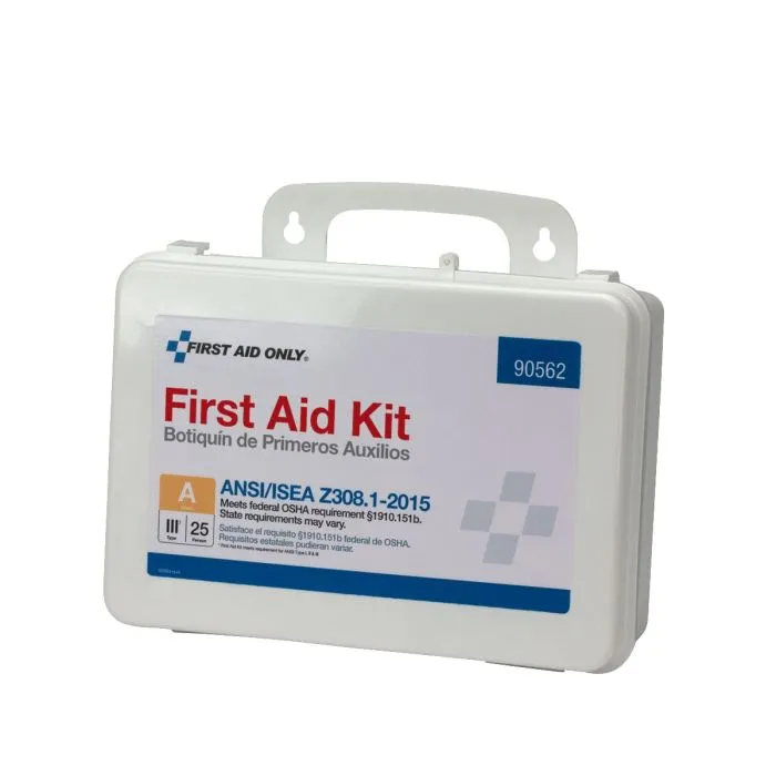 25 Person Bulk Plastic First Aid Kit, ANSI Compliant - W-90562