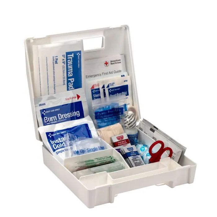 25 Person Bulk Plastic First Aid Kit, ANSI Compliant- W-90588