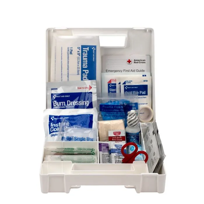 25 Person Bulk Plastic First Aid Kit, ANSI Compliant- W-90588