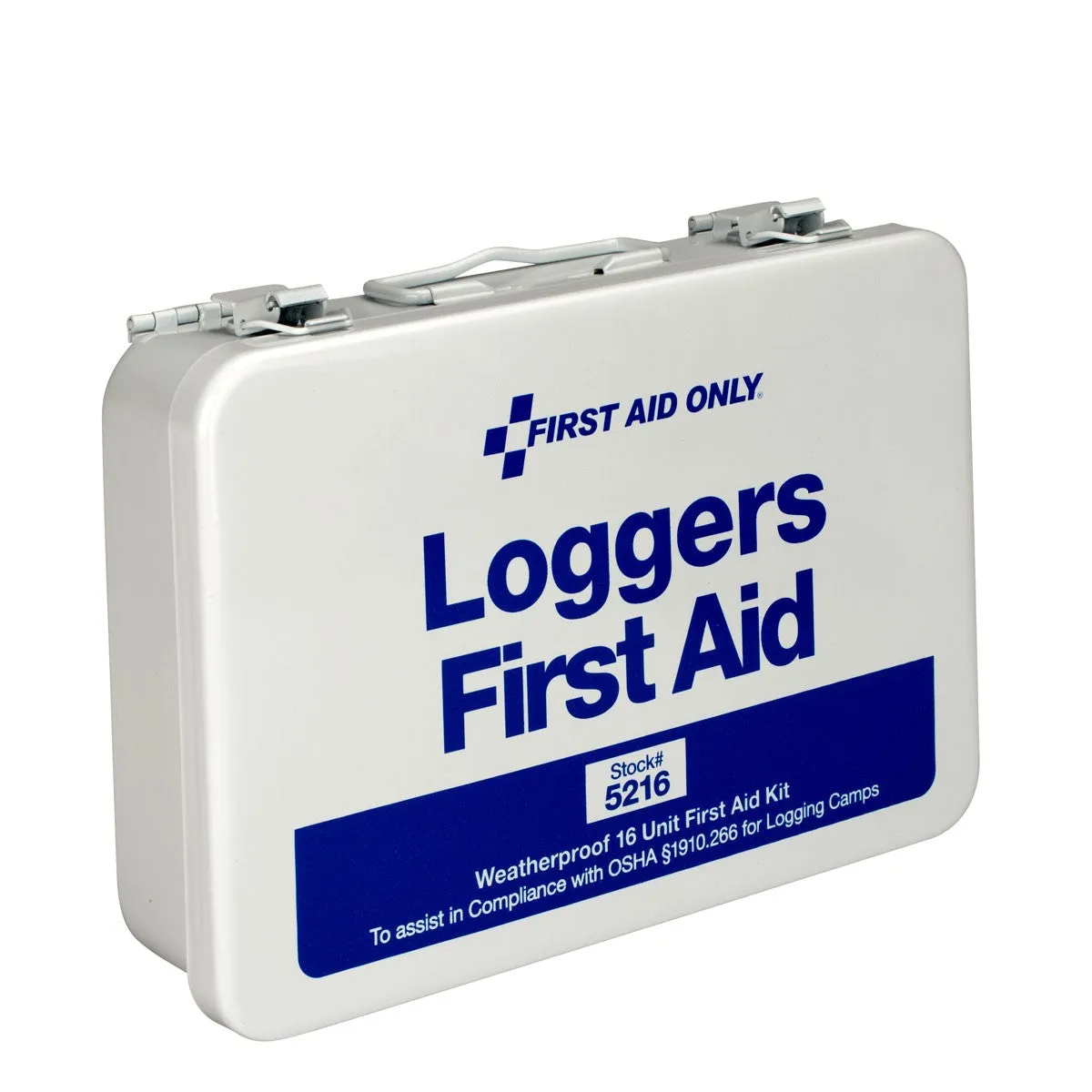 25 Person Loggers First Aid Kit, Metal Weatherproof Case - W-5216