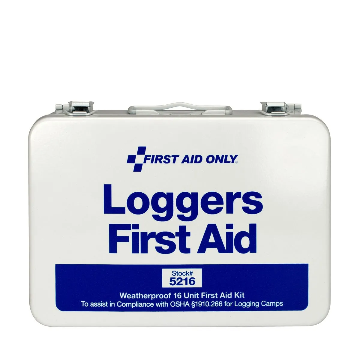 25 Person Loggers First Aid Kit, Metal Weatherproof Case - W-5216