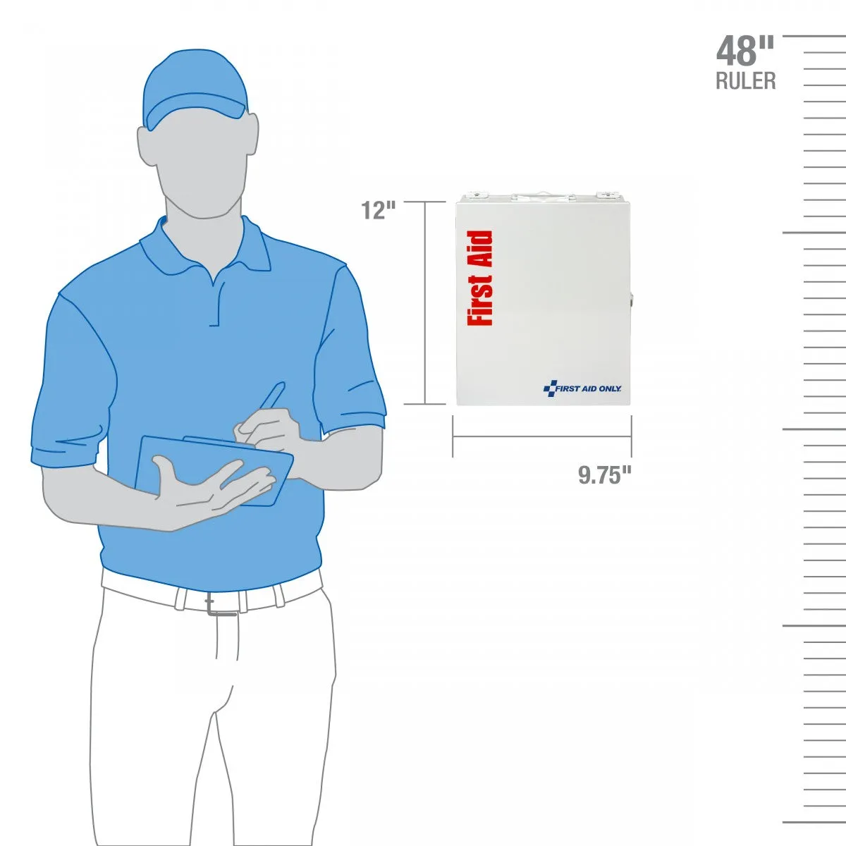 25 Person Medium Metal SmartCompliance First Aid Cabinet Without Medications - W-1050-FAE-0103