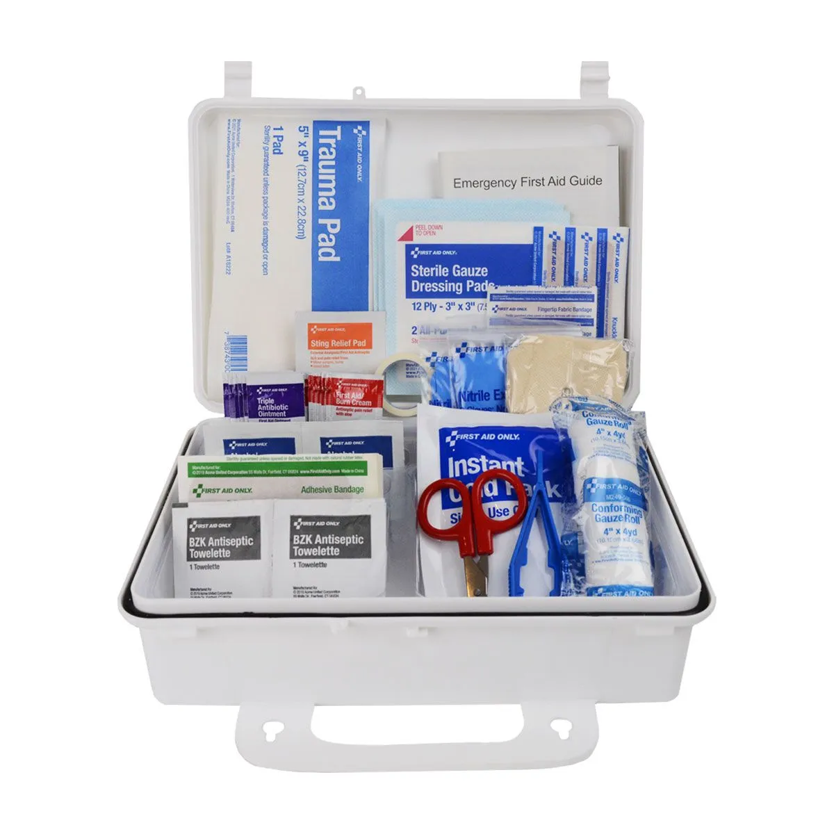 25 Person OSHA First Aid Kit, Weatherproof Plastic Case - W-6082