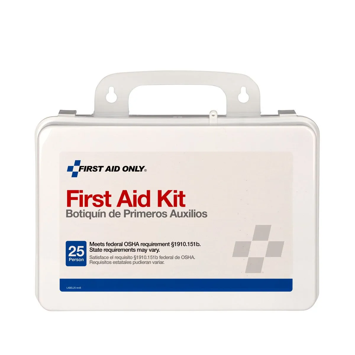 25 Person OSHA First Aid Kit, Weatherproof Plastic Case - W-6082