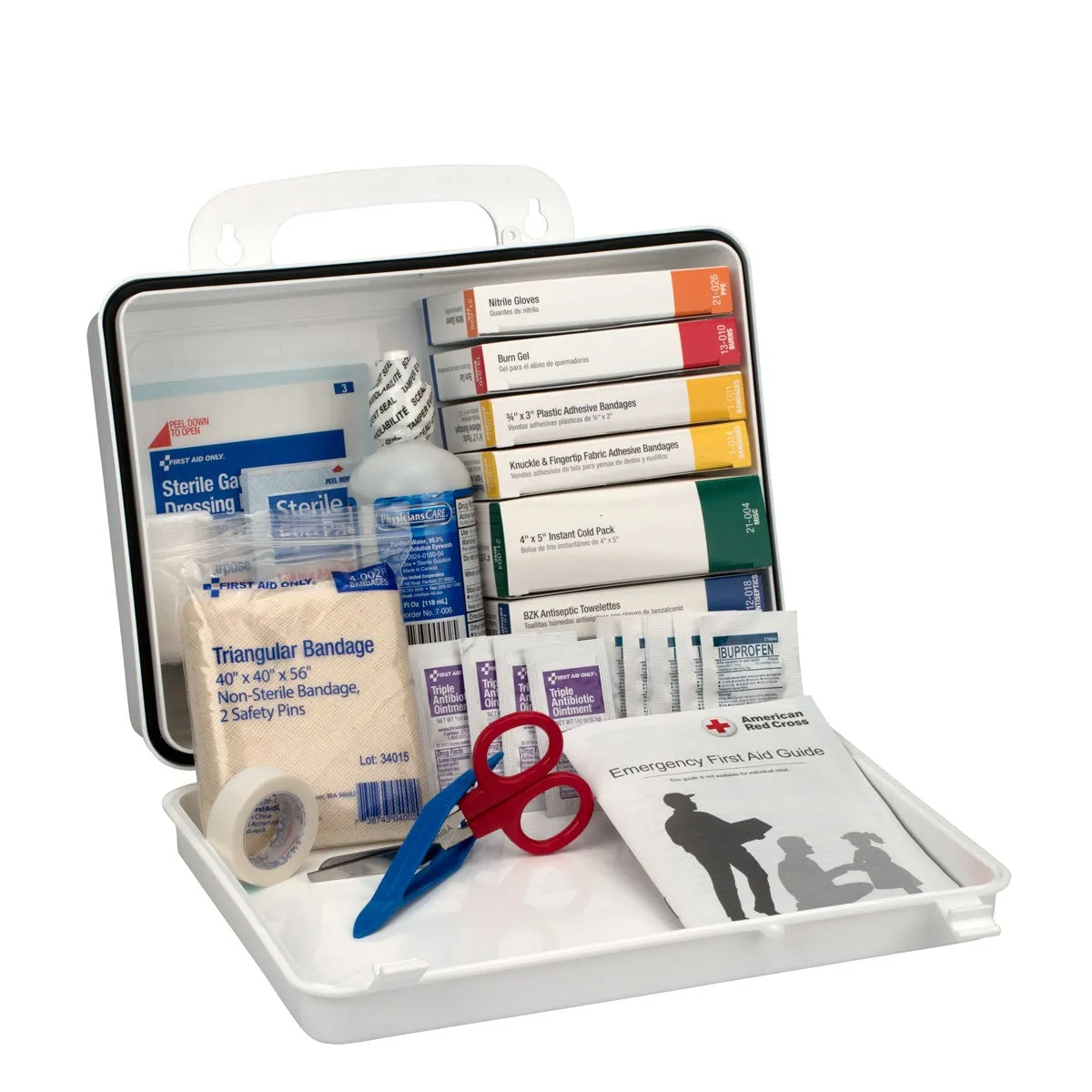 25 Person Vehicle First Aid Kit, Plastic Case - W-220-O