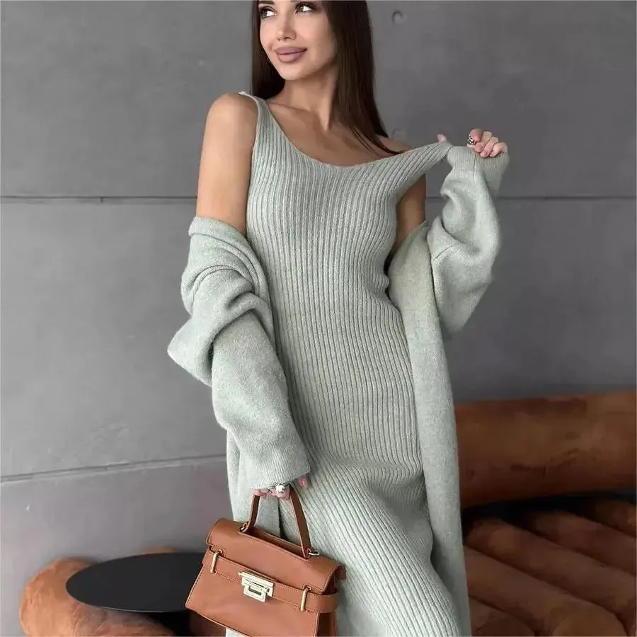 2pcs Knitted Fashion Suit