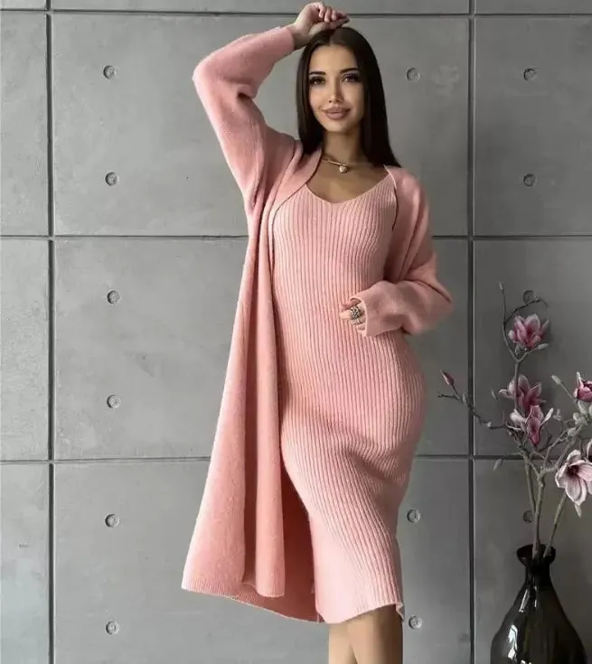 2pcs Knitted Fashion Suit