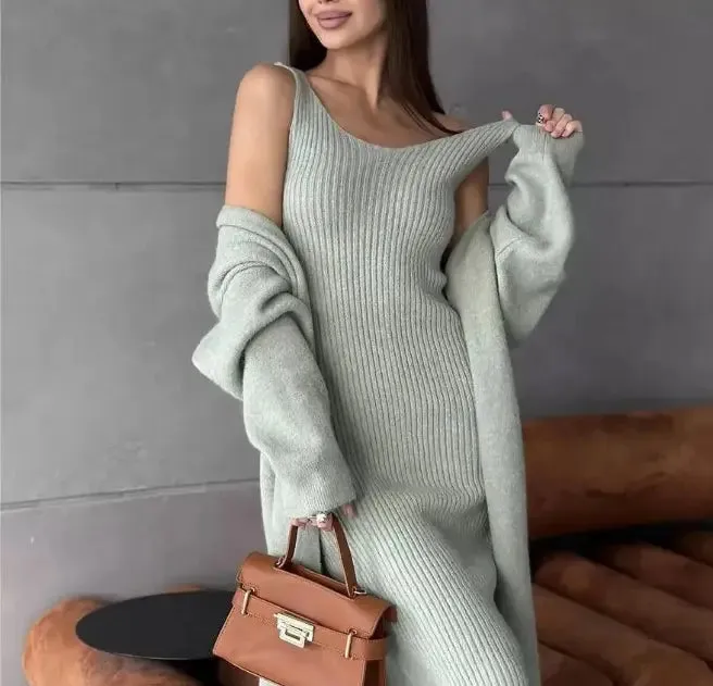 2pcs Knitted Fashion Suit