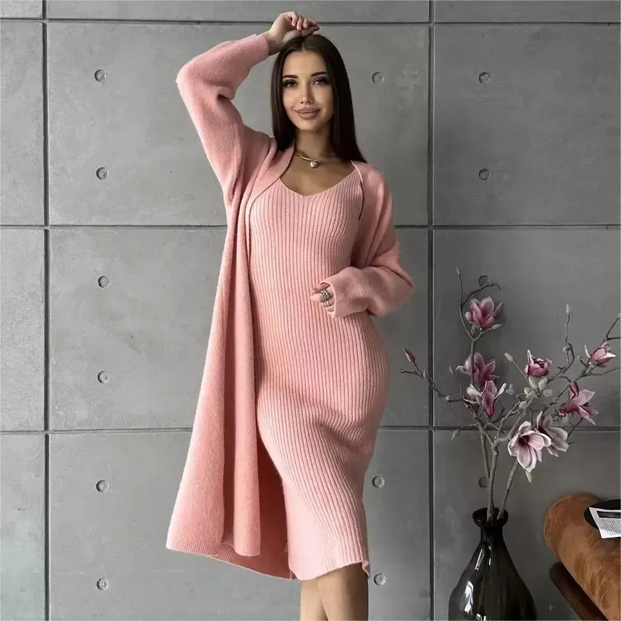 2pcs Knitted Fashion Suit