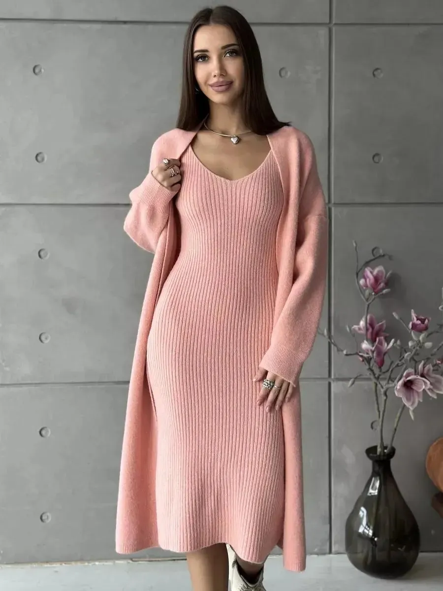 2pcs Knitted Fashion Suit