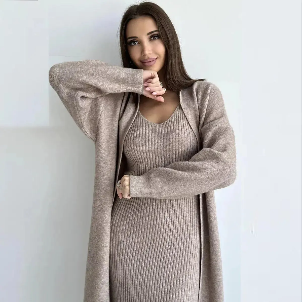 2pcs Knitted Fashion Suit