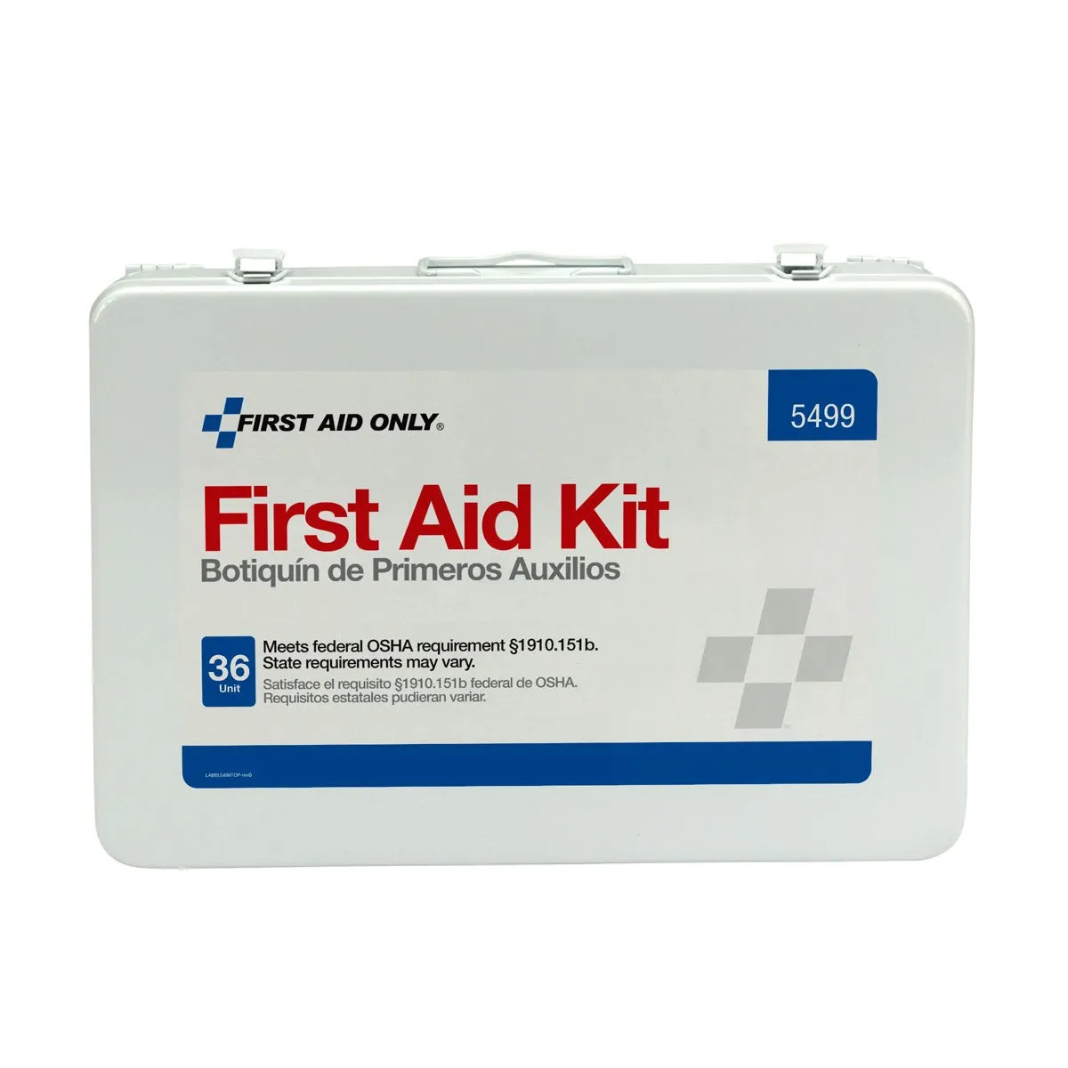 36 Unit First Aid Kit With BBP And CPR, Metal Case - W-5499