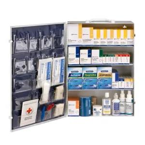 4 Shelf First Aid Cabinet With Medications, ANSI Compliant - W-90576