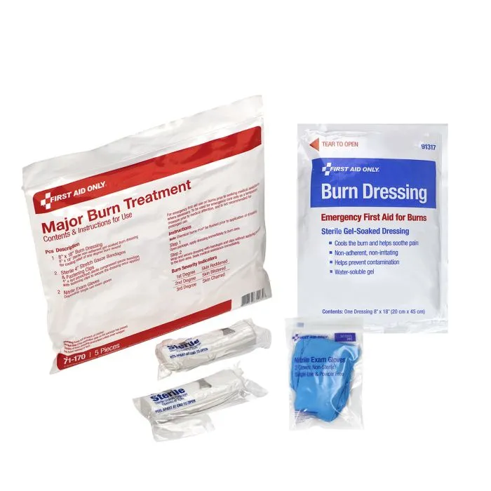 5 Piece First Aid Triage Severe Burn Treatment Pack - W-71-170