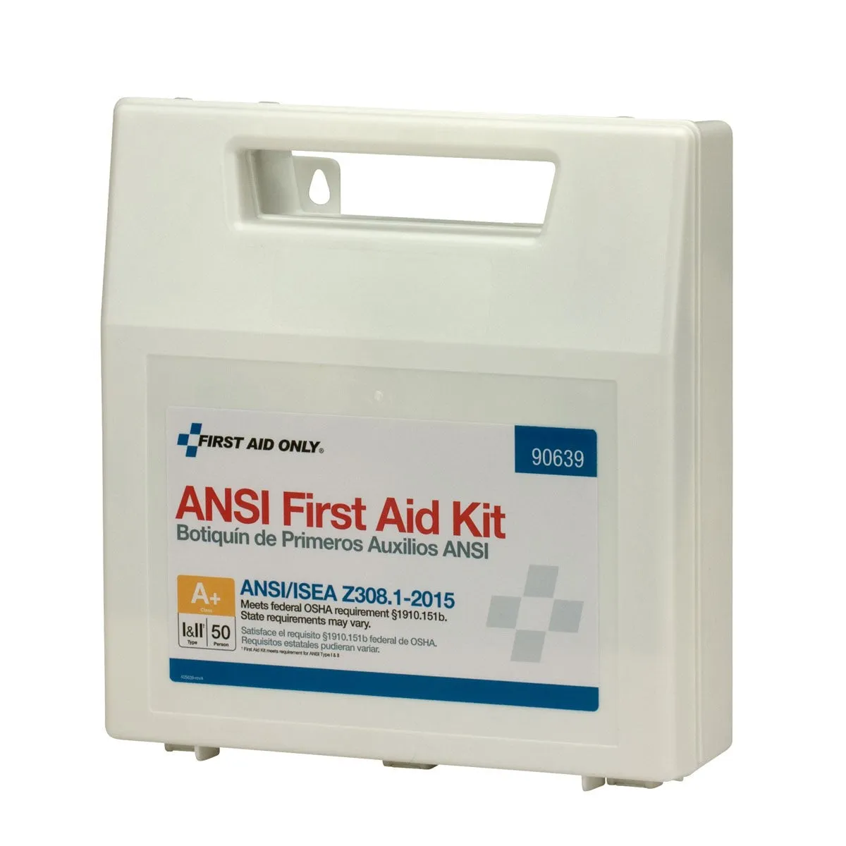 50 Person Bulk Plastic First Aid Kit, ANSI Compliant - W-90639