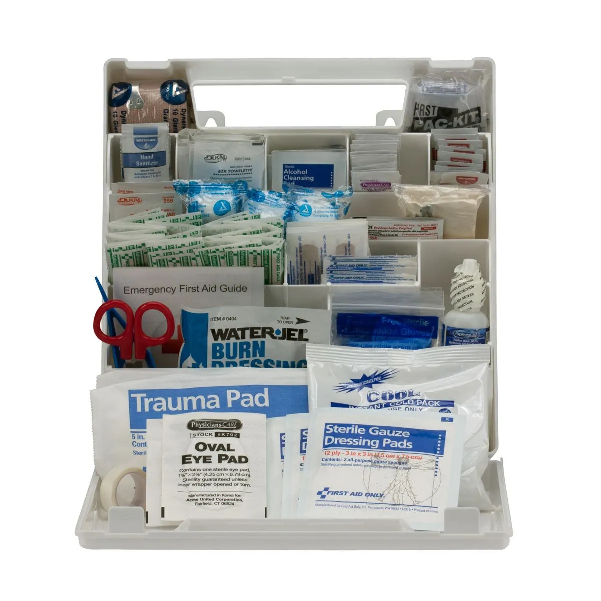 50 Person Bulk Plastic First Aid Kit, ANSI Compliant - W-90639