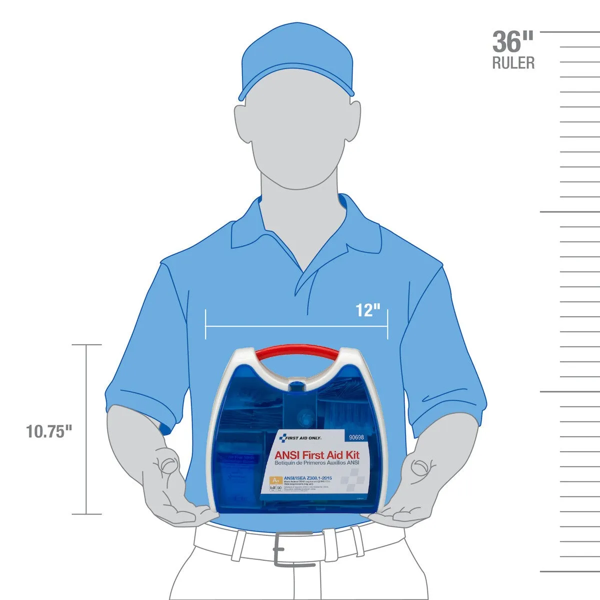 50 Person ReadyCare First Aid Kit, ANSI Compliant - W-90698