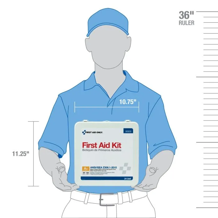 50 Person Unitized Metal First Aid Kit, ANSI Compliant - W-90600