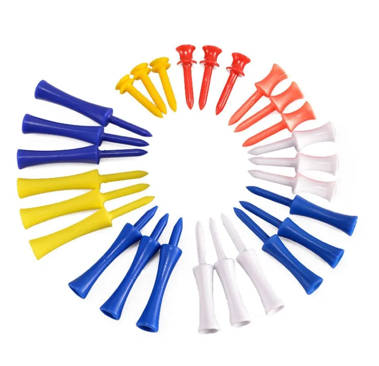 60 PCS PGM QT012 Golf Ribbon Needle Golf Plastic Ball TEE, Random Color Delivery, Specification: 43mm