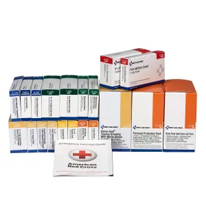 75 Person Unitized First Aid & BBP Pack Refill, ANSI Compliant - W-90783