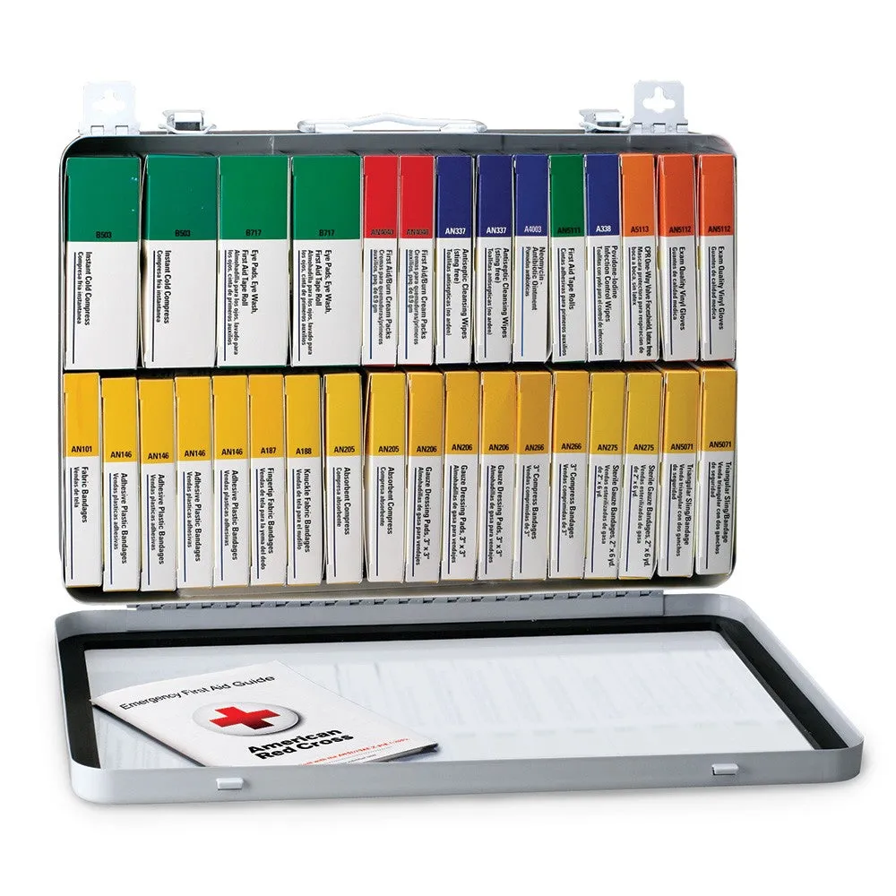 75 Person Unitized Metal First Aid Kit, OSHA Compliant - W-243-AN