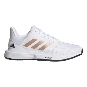 Adidas Courtjam Bounce (Ladies) - Cloud White/Copper Metallic/Core Black