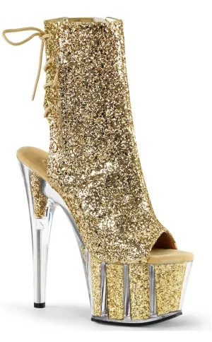 ADORE-1018G Gold Glitter Ankle Boots