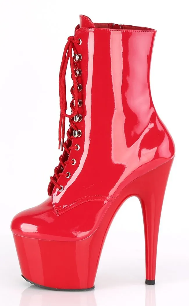 ADORE-1020 Red Patent Ankle Boots