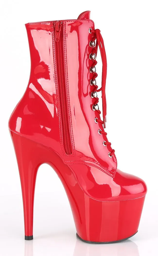 ADORE-1020 Red Patent Ankle Boots