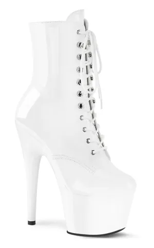 ADORE-1020 White Patent Ankle Boots