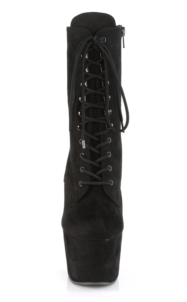 ADORE-1020FS Black Suede Ankle Boots