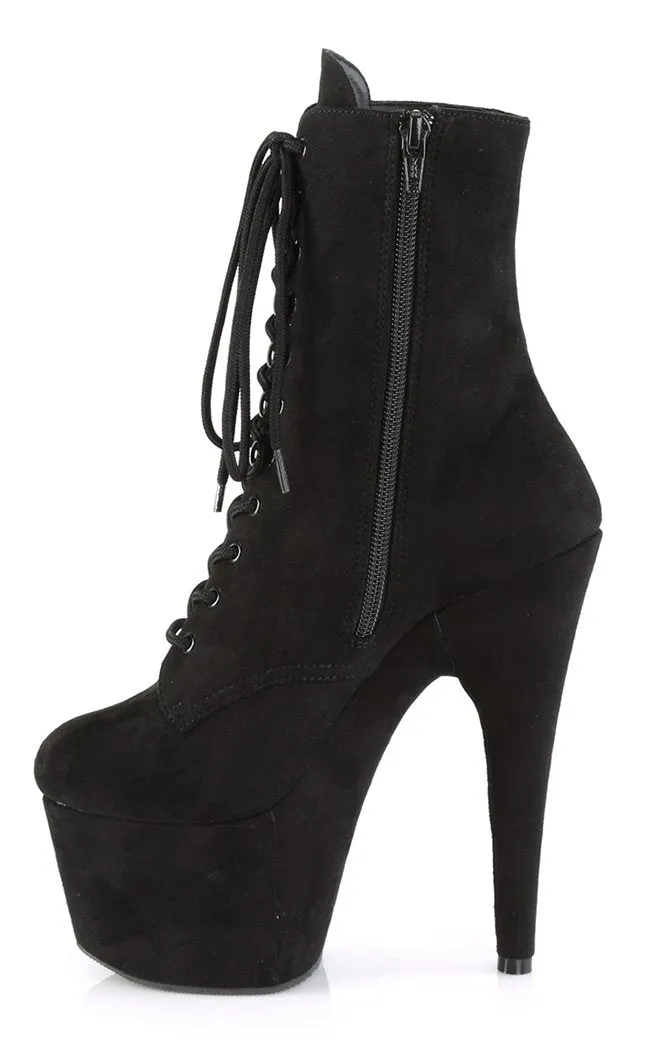 ADORE-1020FS Black Suede Ankle Boots