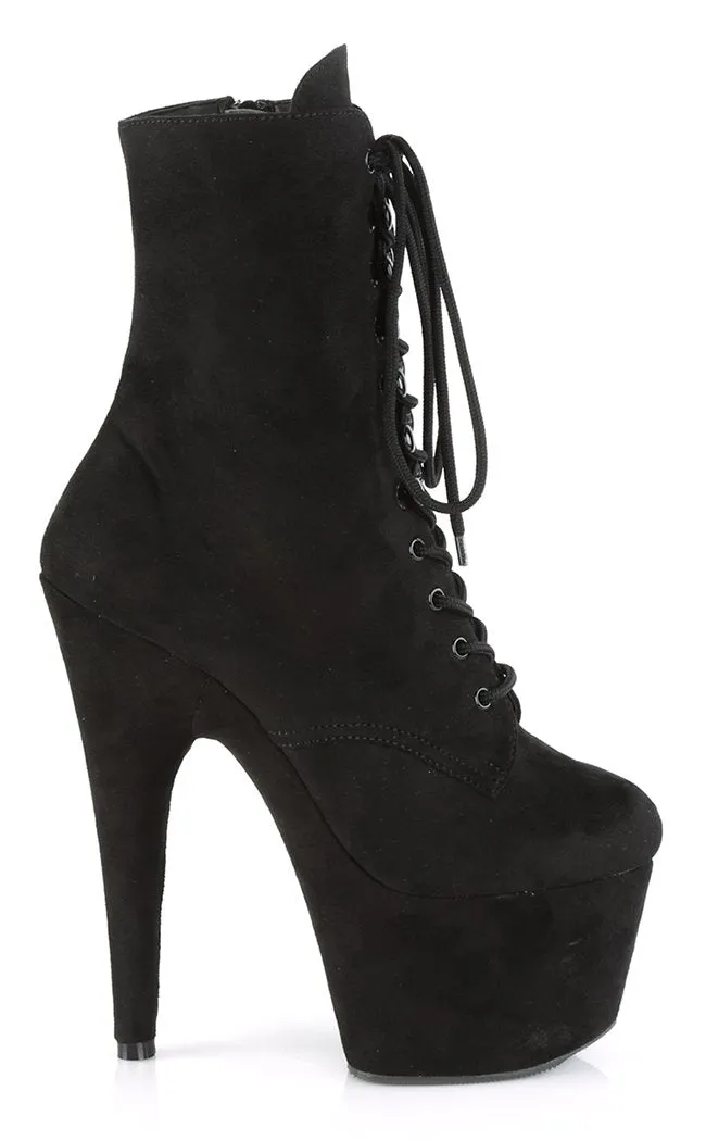 ADORE-1020FS Black Suede Ankle Boots