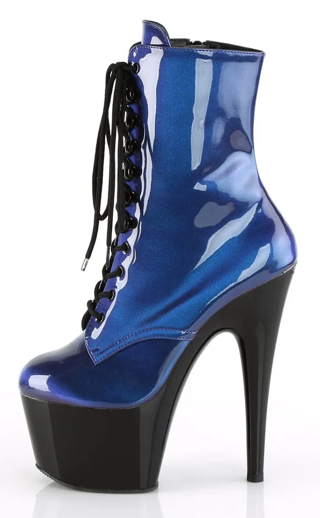 ADORE-1020SHG Blue & Purple Holo Ankle Boots