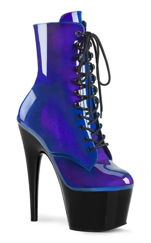 ADORE-1020SHG Blue & Purple Holo Ankle Boots