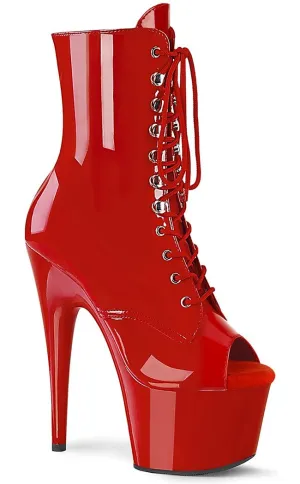 ADORE-1021 Red Patent Peeptoe Ankle Boots