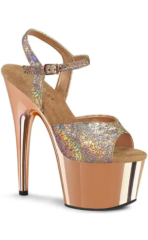 ADORE-709HM Rose Gold Metallic Heels