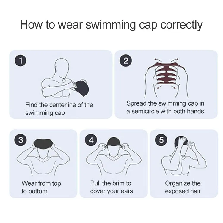 Adult Unisex PU Coated Comfortable Waterproof Swimming Cap(Dark Blue)