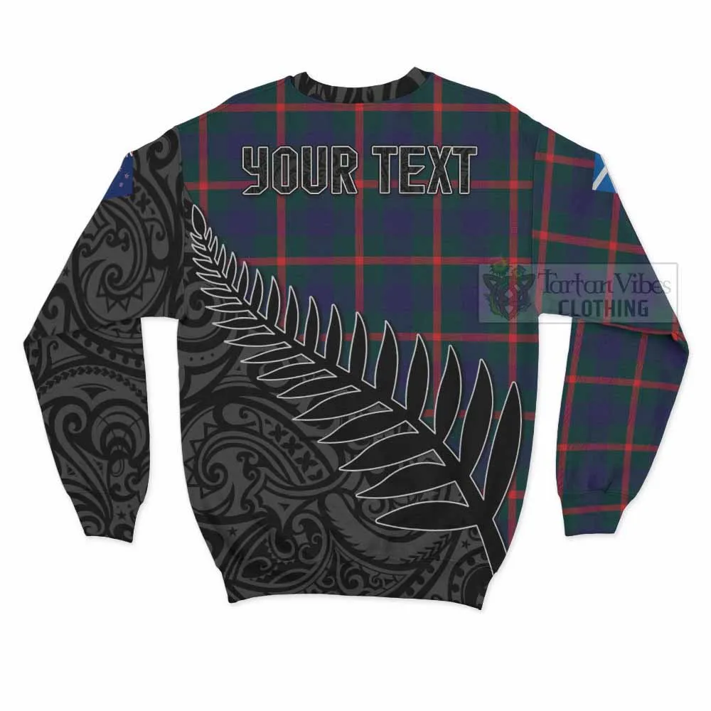 Agnew Crest Tartan Sweatshirt with New Zealand Silver Fern Half Style