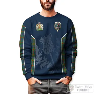 Aiton Tartan Sweatshirt with Family Crest and Scottish Thistle Vibes Sport Style