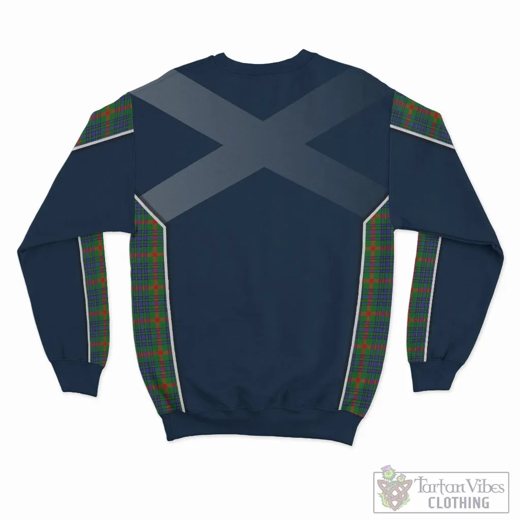 Aiton Tartan Sweatshirt with Family Crest and Scottish Thistle Vibes Sport Style