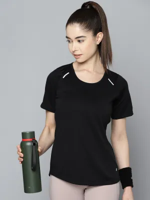 Alcis Women Solid Anti Static Slim Fit Sports T-shirt