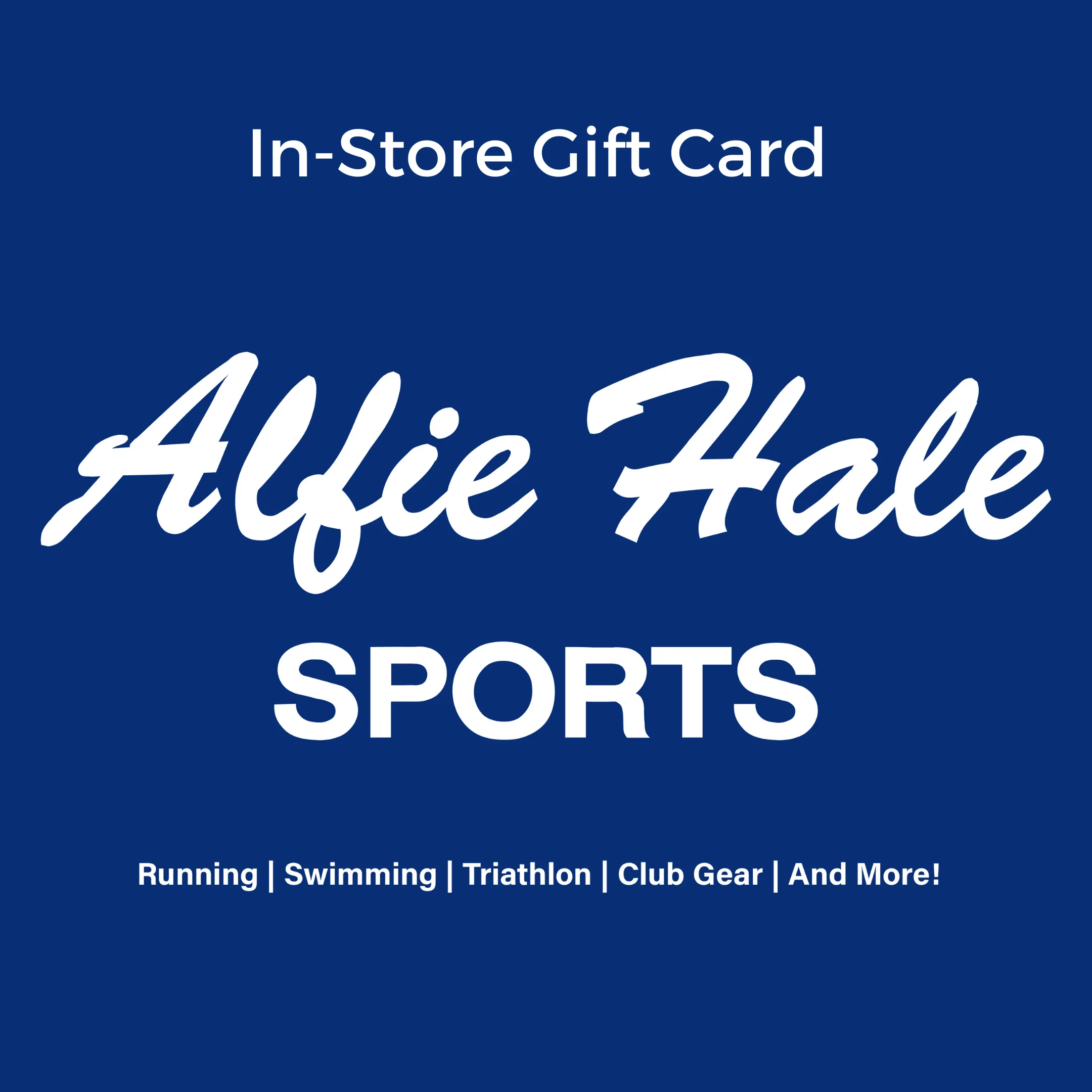 Alfie Hale Sports Physical Gift Card